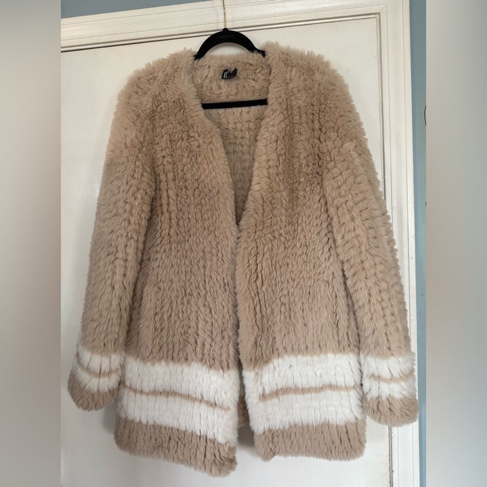 Faux Fur coat -  size large